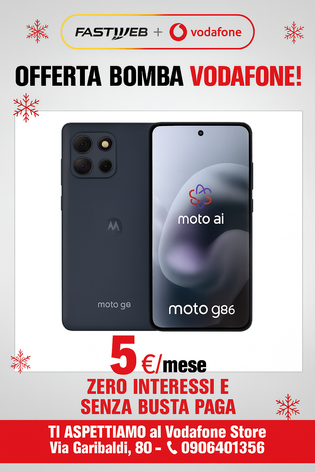 Offerta di Natale Vodafone con Motorola Moto G86 5G